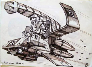 Illustration for article titled Chris Foss Designed Totally Thrilling Rocket Sled Art For Flash Gordon